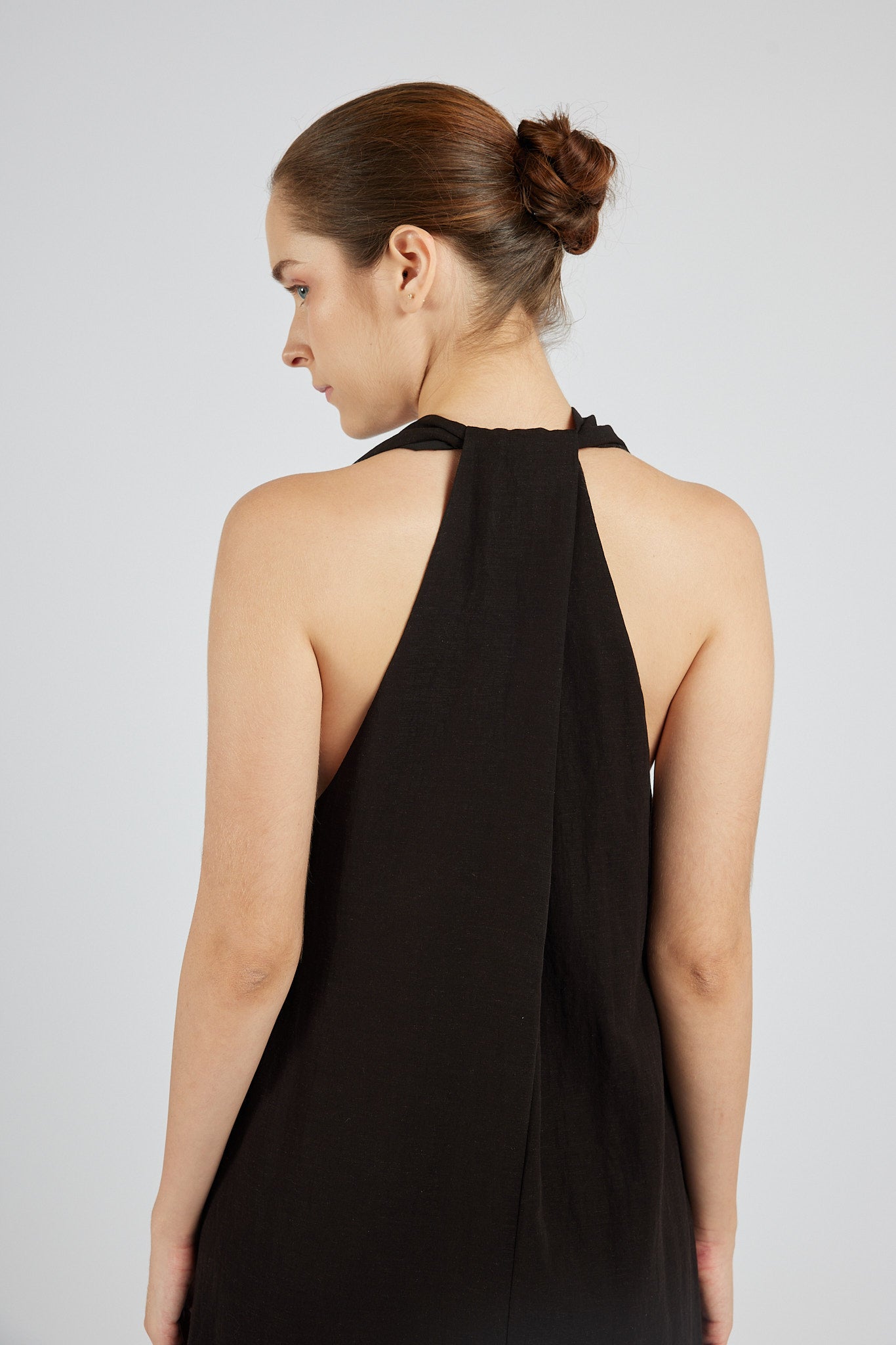 Halter Midi Dress - Black