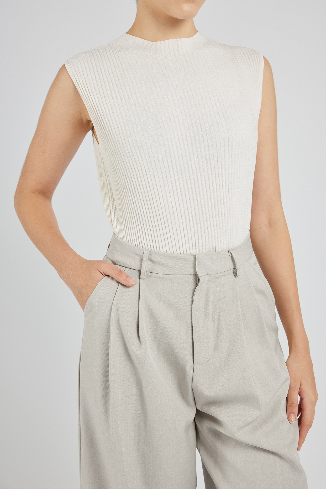 Mulberry Silk Tank - White