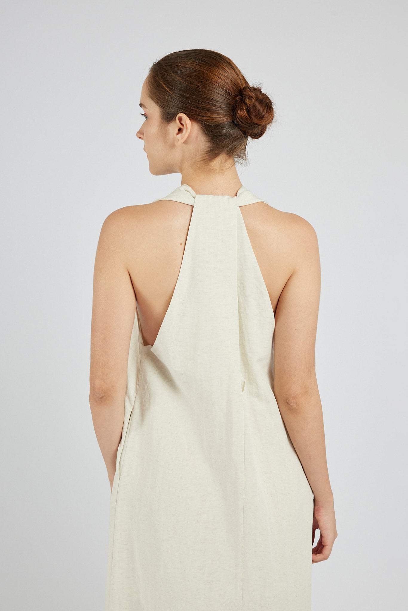 Halter Midi Dress - Cream
