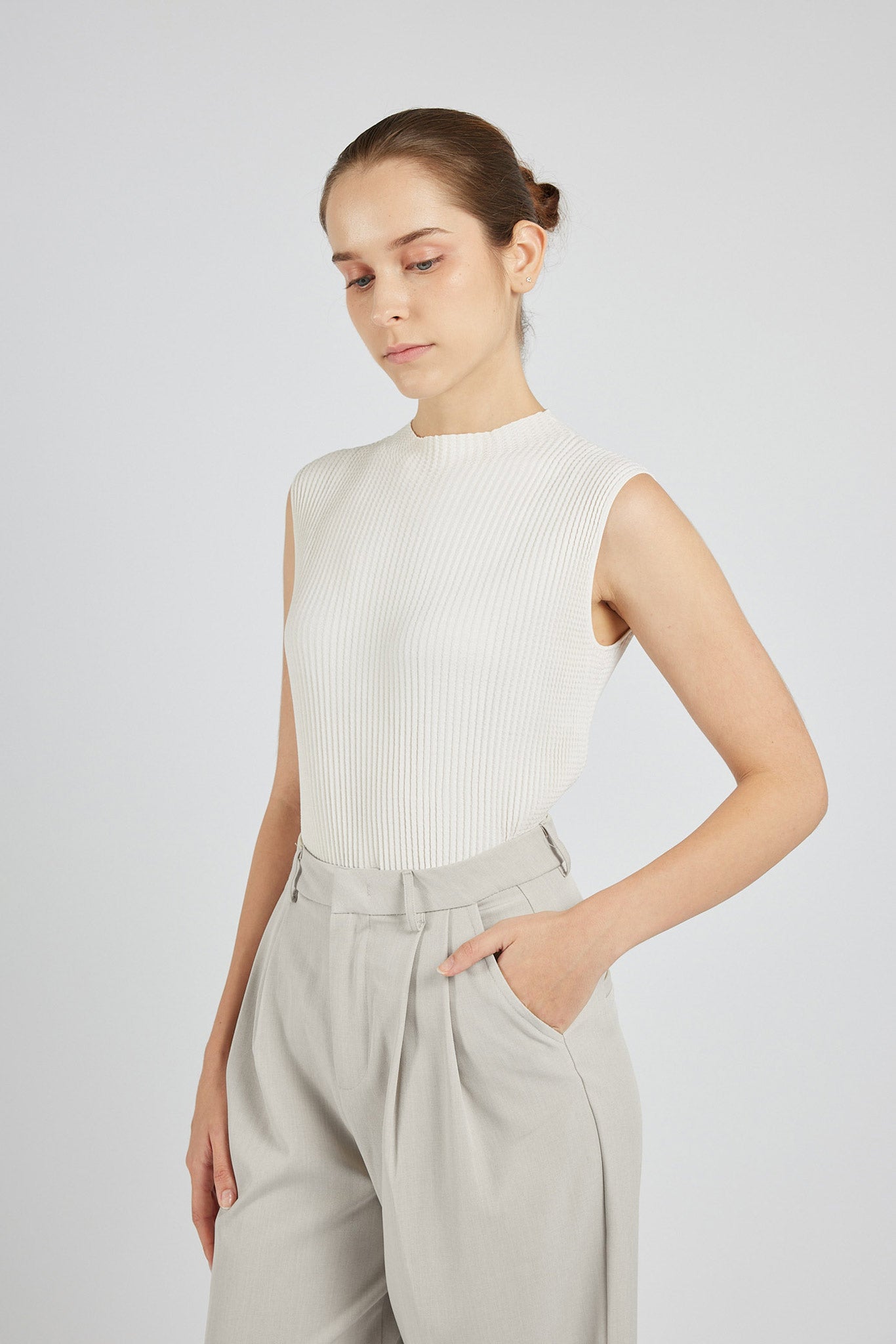 Mulberry Silk Tank - White